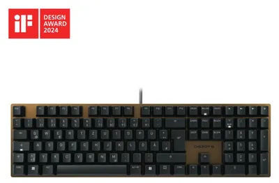 Produktbild von CHERRY KC 200 MX, Volle Größe (100%), Kabelgebunden, USB, Mechanischer Switch, QWERTZ, Schwarz, Bronze