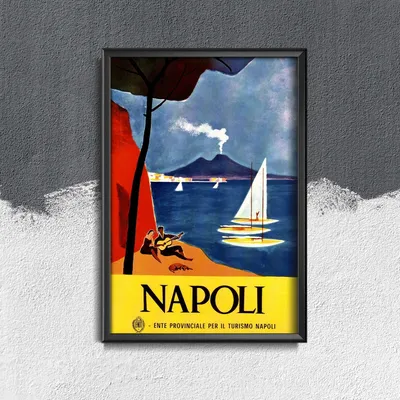 Produktbild von Poster - Canvas - Leinwand - 29,7 cm x 42 cm - Italien Neapel
