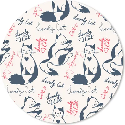 Produktbild von MuchoWow® Mauspad Mousepad Muster - Katze - Zitat - Rosa - Mädchen - Kinder - Kinder 20x20 cm - Mousepads - Maus Mat - Pad - Mausunterlage - Schreibtischmatte