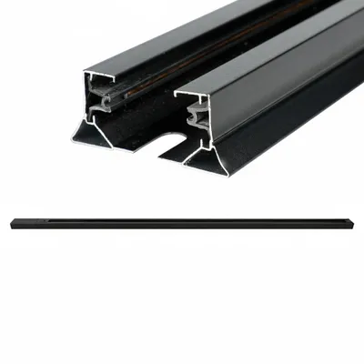 Obrázek produktu pro Kolejnicová lišta pro reflektorové lampy GU10 1 fázová 2m černá lišta Track