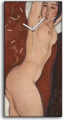 Produktbild von Dekor Leinwand Uhr Wandbilder 30x60 Nackte Frauen malen Anatomie Kunst - weiße Hände