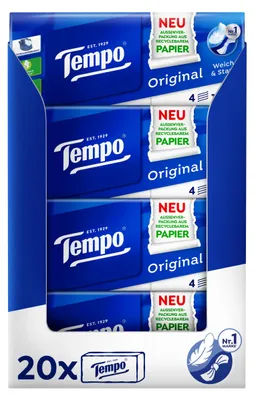 Produktbild von Tempo Taschentuch Original 15x10 Tücher, Großpackung, 370 g