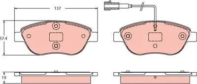Produktbild von TRW Bremsbeläge Satz Vorne für FIAT BRAVO II (198) GDB2421