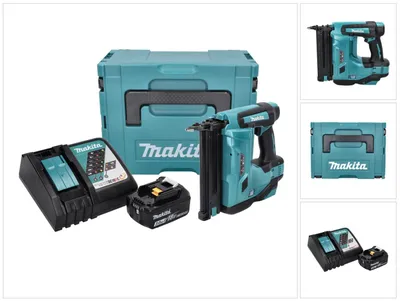 Obrázek produktu pro Akumulátorová nastřelovací hřebíkovačka Makita DBN 500 RF1J 18 V 15-50 mm + 1x akumulátor 3,0 Ah + nabíječka + Makpac