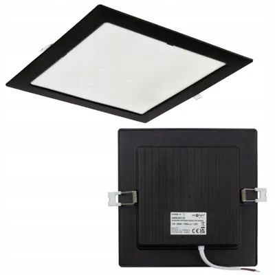 Image de Luminaire encastré carré noir 17cm encastré LED 12W downlight Ecolight EC20468