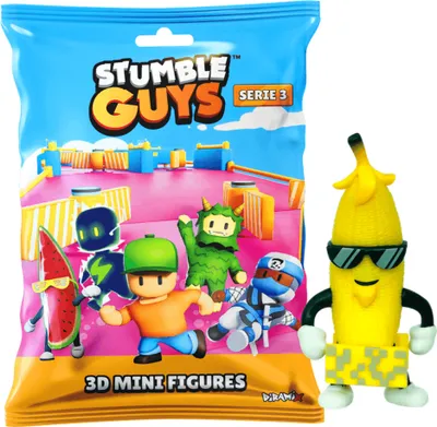 Produktbild von Stumble Guys 3D Sammelfiguren Serie 3 - Chrome Crystal - Figur 9. Unpeeled