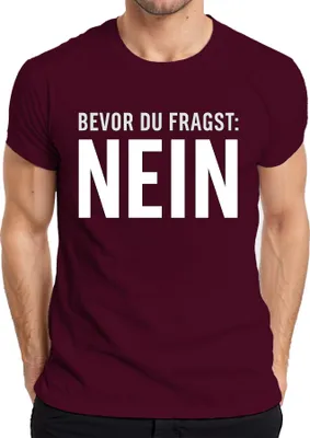 Immagine prodotto di Prima che tu chieda No divertente sarcastico detto sfacciato regalo T-shirt da uomo, Borgogna, XXL