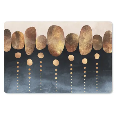 Produktbild von MuchoWow® Schreibtischunterlage Gold - Abstrakt - Luxus 60x40 cm - XXL Mauspad - Großes Mauspad