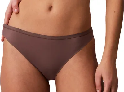 Obrázek produktu pro Dámské plavky Calvin Klein, slipový střih, s elastickými vlákny, barva hnědá (Botanical Brown), velikost L
