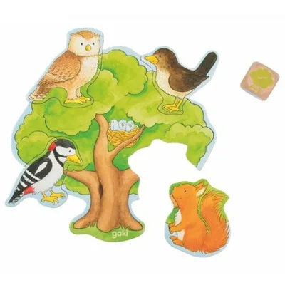 Immagine prodotto di GOKI gioco di puzzle con dadi Chi vive dove?