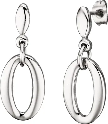 Produktbild von JOBO Ohrhänger oval Edelstahl Ohrringe Ohrstecker