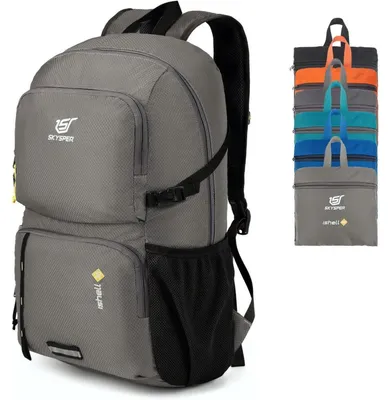 Produktbild von Faltbarer Rucksack 30L mit Nassfach, wasserfest, ultraleicht, hellgrau