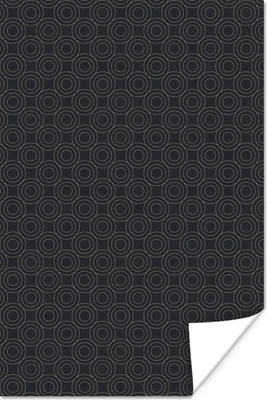 Produktbild von MuchoWow® Poster Art deco - Design - Kreis - Schwarz 40x60 cm - Plakate für die Wand - Poster Babyzimmer