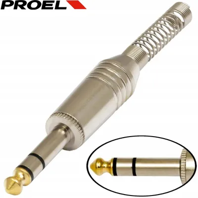 Image de Proel S232S Connecteur Jack Stéréo 6,3 mm Plaqué Or