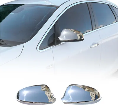 Image de Coques de Rétroviseurs pour Opel Astra J 2009-2015 en Acier Chromé Argent