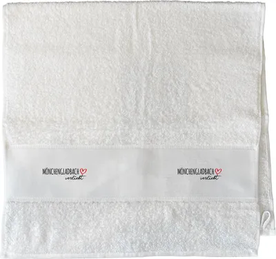 Produktbild von Huuraa Handtuch Mönchengladbach verliebt 50x100cm White Baumwolle Handtuch Geschenkidee