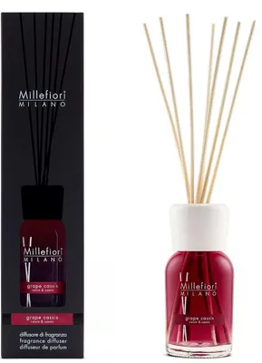 Imagen del producto de Difusor de ambiente Millefiori Milano, aroma uva y grosella negra, con varillas (77MDGC)