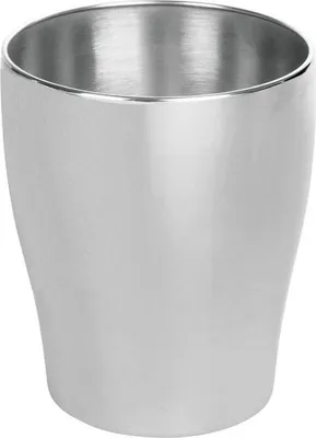 Produktbild von mDesign Mülleimer Abfall Papierkorb Edelstahl Rund 6,31 L Edelstahl Mattsilber