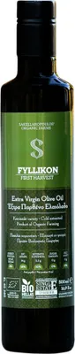 Zdjęcie produktu dla Sakellaropoulos oliwa extra virgin Fyllikon First Harvest 500ml(NMR: Suma 1825 mg/kg , Index D1 390 mg/kg)