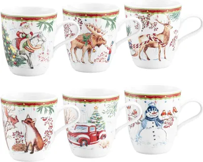 Produktbild von Seltmann Weiden Weihnachten Henkelbecher 400 ml 6er Set
