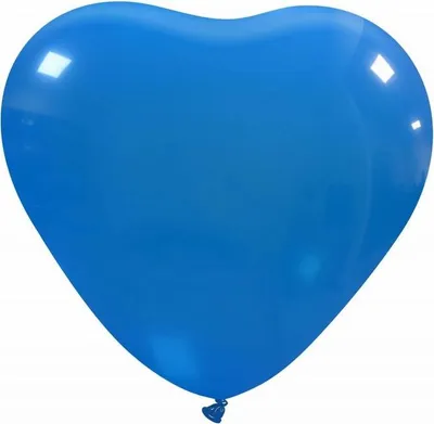Produktbild von 10 Luftballons Herz Form in Blau 44cm