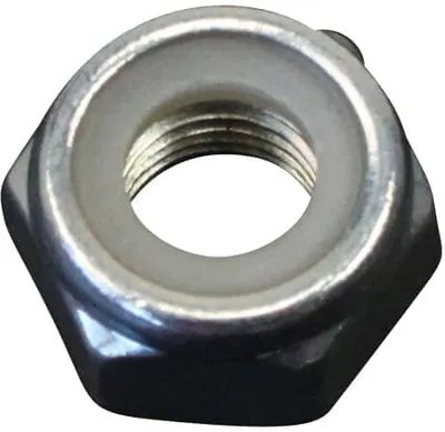 Produktbild von Adly Bundmutter M10x1 .25mm weiß verzinkt Quad 50ccm 2Takt Motorroller.de Sechskantmutter Flanschmutter Sechskant-Mutter Flansch-Mutter Bund-Mutter