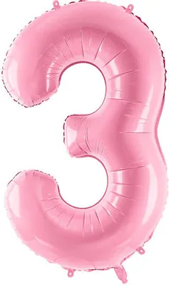 Immagine prodotto di Pallone numerico grande rosa pastello 86 cm