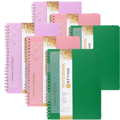 Image de Lot de 6 carnets à spirales A4 avec des pages épaisses