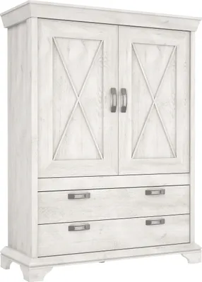Image de Stauraumschrank >Kashmir< in Pinie Weiss - 123x162,3x48,2cm (BxHxT)