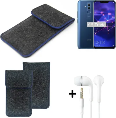 Produktbild von K-S-Trade Handy Schutz Hülle kompatibel mit Huawei Mate 20 Lite Schutzhülle Handyhülle Filztasche Pouch Tasche Case Sleeve Filzhülle dunkelgrau,