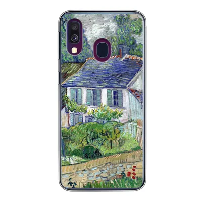 Produktbild von MuchoWow® Handyhülle Schutzhülle Hülle für Samsung Galaxy A40 Haus in Auvers - Vincent van Gogh Silikon Softcase Handy Hülle - Handy-Tasche