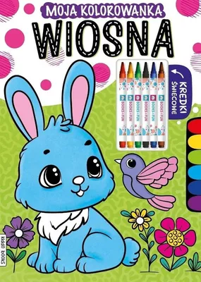 Zdjęcie produktu dla Kolorowanka dla dzieci Wiosna z kredkami świecowymi