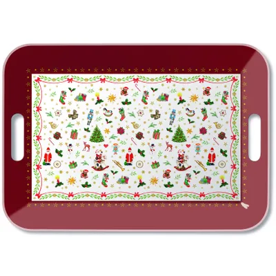 Image de Noël - Tray Melamine - Plateau - Format : 33 x 47 cm - -