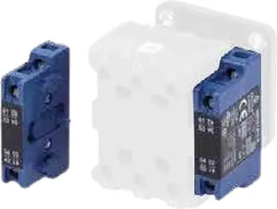 Produktbild von Kraus & Naimer Hilfskont. 1S, 1Ö, zu KA40/63(B), Bauf. VE, Ith=10A, AC15: 2,5A (230V), 1,5A (400V), 1,5 mm², 1 Stk.