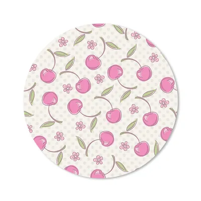 Produktbild von MuchoWow® Mauspad Mousepad Kirschen - Blumen - Tupfen - Muster 20x20 cm - Mousepads - Maus Mat - Pad - Mausunterlage - Schreibtischmatte