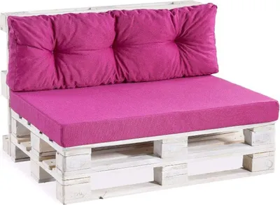 Produktbild von Palettenkissen Palettenauflagen PPF (Eckkissen 60x40 gesteppt, Rosa)