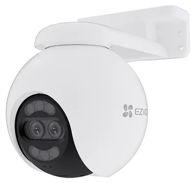 Zdjęcie produktu dla Kamera monitorująca zewnętrzna obrotowa - 4K podwójny obiektyw - Kolorowe nocne widzenie - 360°