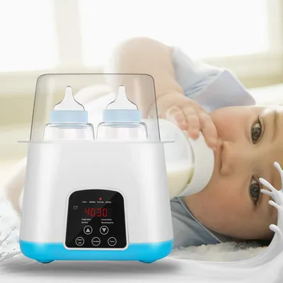 Produktbild von Baby Flaschenwärmer, 6 in 1 Smart Thermostat Baby Speisenwärmer mit schneller Erwärmung Milch inkl.LED Anzeige und Temperaturregelung, Sterilisator fü
