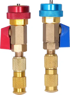 Image de 2PCS Vanne A/C -Enlève-noyau -Installateur un Outil d'Enlèvement Ajustable Coupleur haut bas pour R134/R12