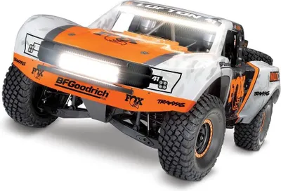 Produktbild von Traxxas TRX85076-4 Unlimited Desert Racer 4WD RTR Brushless Racetruck TQi 2.4GHz + gratis Lichtset TRX8485 Orange / Fox Edition