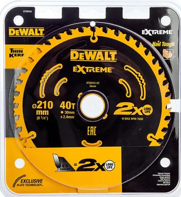 DEWALT Kreissägeblatt 210x30 mm 40 Zähne DT20433-QZ