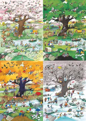 Image de Puzzle 2000 pz - 4 Saisons, Cartoon Classics