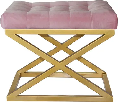 Produktbild von Hanah Home, Capraz - Golden, Pink, Sitzpuff, 100 % METALL, Gold, 50 x 40 x 42 cm