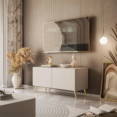 Produktbild von TV-Schrank COLGANTE KASCHMIR 100 cm auf goldenen Beinen