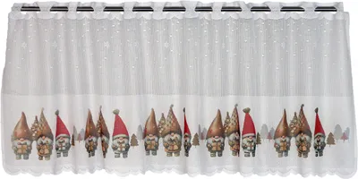 Produktbild von Scheibengardine Wichtel Weihnachten HxB 50x140cm Winter Advent 2373 Bistro