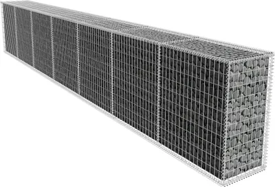 Produktbild von vidaXL Gabionová stena s krytom z pozinkovanej ocele 600x50x100 cm