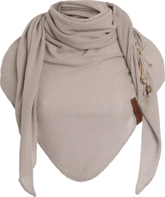Produktbild von Knit Factory Lola Dreieckstuch - Kieselgrau - 190x85 cm