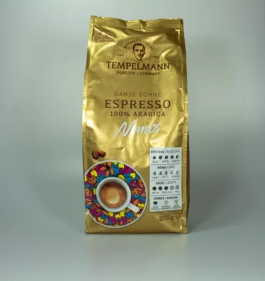Immagine prodotto di TEMPELMANN Kaffee Nomos Espresso 120248 ganze Bohne 1000g