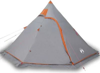 Produktbild von vidaXL Tipi-Campingzelt 5 Personen Grau Wasserdicht