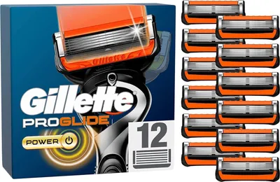 Produktbild von Gillette ProGlide Power Rasierklingen für Rasierer, 12 Ersatzklingen für Nassrasierer Herren mit 5-fach Klinge